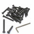 iexcell 25 Pcs 1/4-20 x 2" Alloy Steel Hex Socket Button Head Cap Screws Bolts Kit, Black Oxide Finish