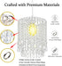 2-Tiers H13.39''X D9.84'' Chandelier Shades, Mini Crystal Shade, Acrylic Beaded Hanging Lampshade, Modern Pendant Light