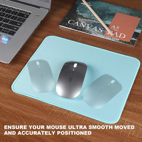Mouse Pad with Durable Stitched Edge, Small Non-Slip Rubber Base for Laptop and Gaming