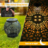 2 Pack Brizled Solar Lantern Lights, Outdoor LED Hanging Lantern Lights with Star Projection, Warm White Solar Garden