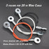10 pcs 20 Inch (50cm) 3mm Galvanized Steel Wire Cable Eyelets, Short Rope Lanyard Safety Tether Chain Lock, Red