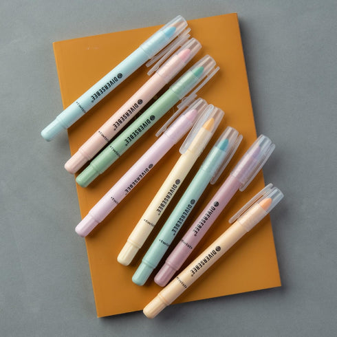 DIVERSEBEE Bible Highlighters and Pens Set - 8 Pack Assorted Colors No Bleed Gel Highlighters, Cute Study Journaling