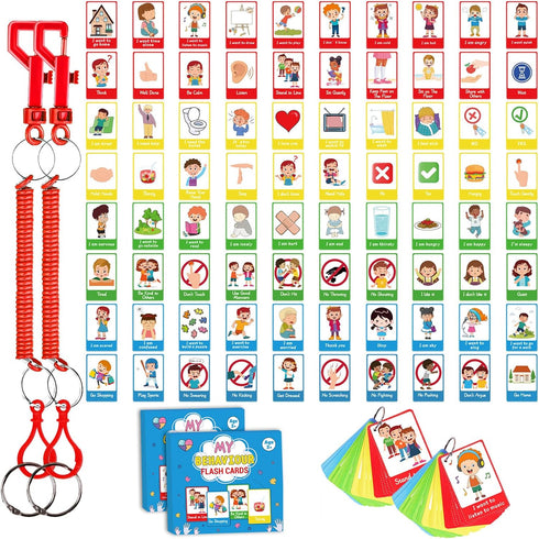 90PCS Autism My Behaviour Communication Cards for Speech Delay Children and Adults