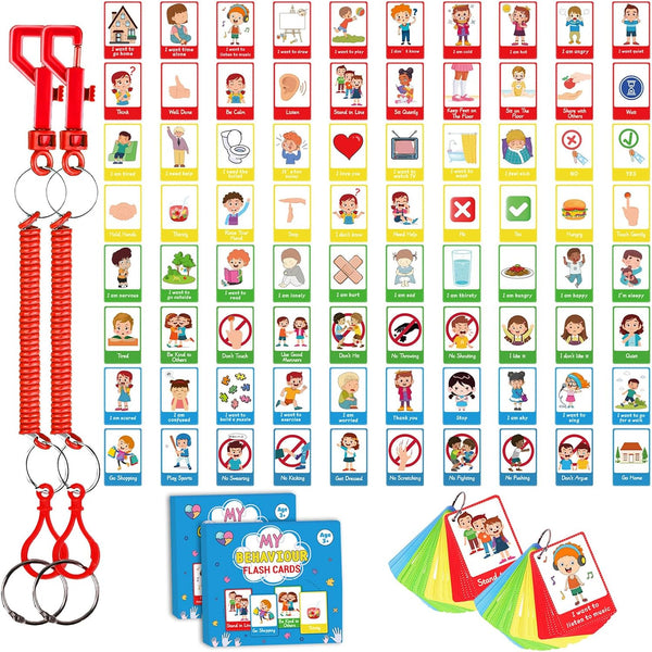 90PCS Autism My Behaviour Communication Cards for Speech Delay Children and Adults