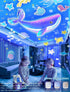 Eigther 21 Sets 360 Dimmable of Films, Projector Night Light for Kids Bedroom, Baby Projector for Ceiling, Star Galaxy