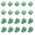 10Set 3.81mm Pitch Male Female 2-Pin PCB Screw Terminal Block Connector Plug KF2EDGK - Green, 300V 8A