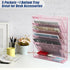 EASEPRES Wall File Holder Organizer - Cute Pink 5 Tier Hanging File Rack for Home Office Supplies