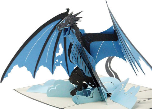Ice Dragon 3D Pop Up Greeting Card, 5 x 7 inch, Multicolor for All Occasions - Birthday, Love, Christmas