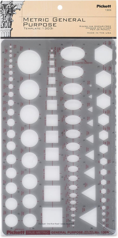 Pickett Metric General Purpose Template, Model 1303I