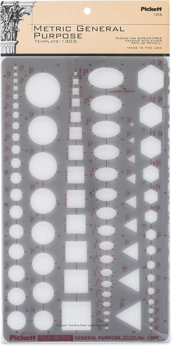 Pickett Metric General Purpose Template, Model 1303I