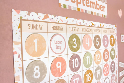 Teacher Created Resources Terrazzo Tones Calendar Bulletin Board (TCR7201)
