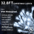 400 33ft 8 75 KNONEW Christmas Lights Outdoor Decorations LED Modes Curtain Fairy String Light with Drops, Clear Wire