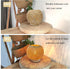 2700K G45 Bulb Small Rattan Lamp, Boho Table Lamp, Vintage Wicker Nightstand Lamps with Wood Base, Bohemia Woven Lamps