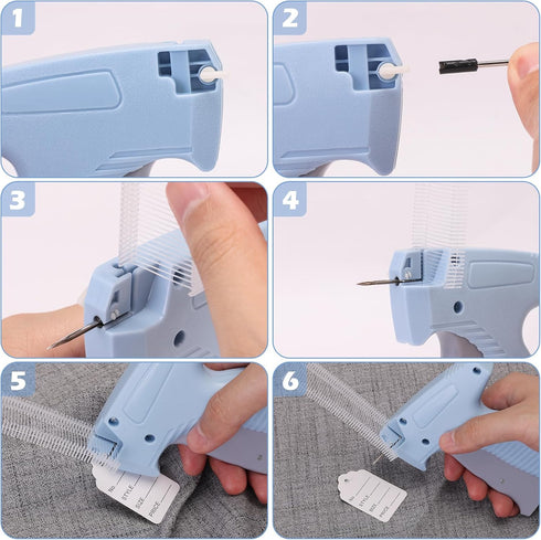 Tagging Gun for Clothing, Standard Retail Price Tag Attacher Kit with 6 Needles & 1000pcs 1" Barbs Fasteners