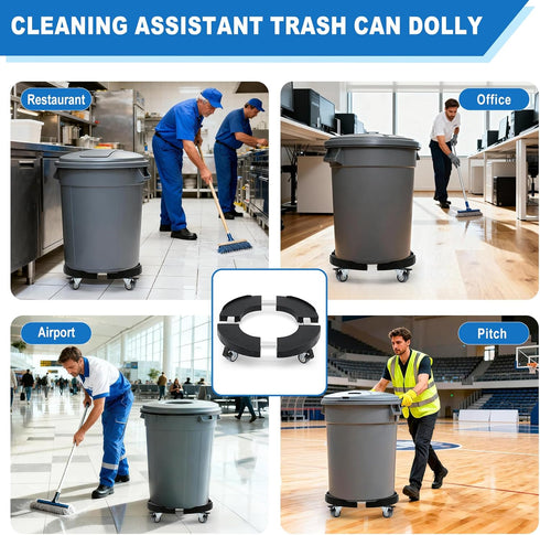 15-19 Inch 4 440lbs W B D WEIBIDA Trash Can Dolly Wheels Adjustable Round Roller with Wheels Drum Cart Heavy Duty Keg