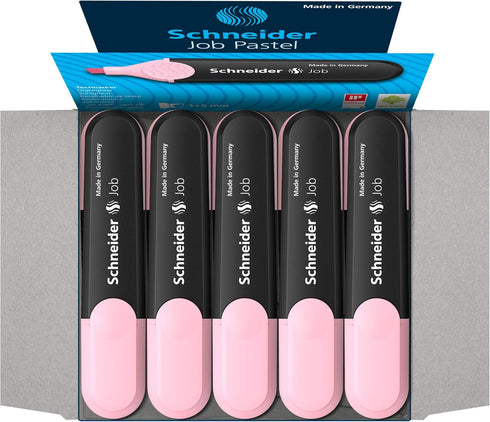 Schneider Pastel Job Highlighter Marker - Chisel Tip Light Pink, Box of 10