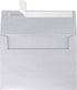LUXPaper Silver Metallic A7 Invitation Envelopes | Peel & Press | 5 1/4" x 7 1/4" | 80lb Text | 50 Qty