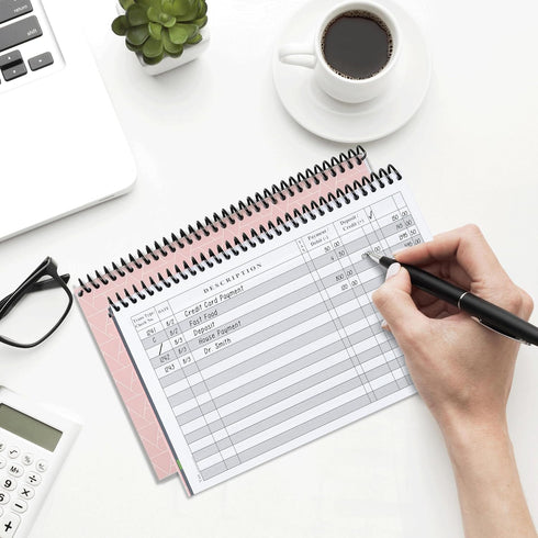 The Superior Register - Simple Account Tracker, Big Checkbook Register, 1 Pack, Pink