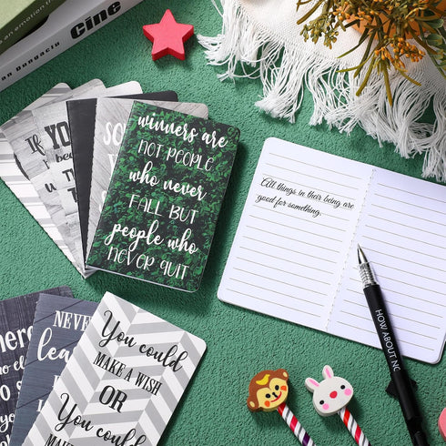 Inspirational Notepads, Mini Motivational Notebook, Small Pocket Journal, 12 Styles, 48 Pieces