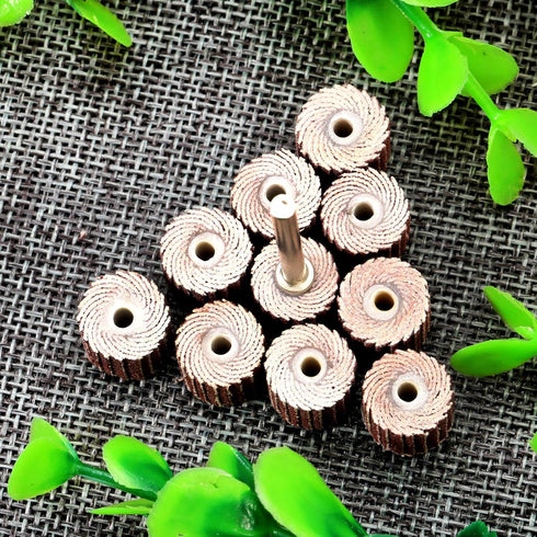 Dophee 10Pcs 240 Grit Flap Sanding Wheel Head Grinding Disc & 3mm Arbor
