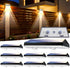 Solar Fence Lights Outdoor, Waterproof LED, 3Lighting Modes (Warm/Neutral/White), SolarPowered Wall Lights