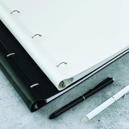 Filofax Clipbook, A4 Size, Classic Monochrome Collection, Refillable Notebook in Black (B144000)