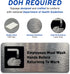 Employees Must Wash Hands Before Returning to Work Sign - Bathroom Sign with Adhesive Strips, 7"W x 3"H (Brushed