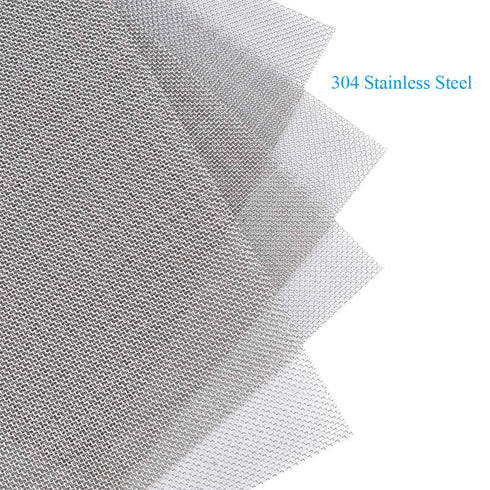 Valchoose 4PACK Stainless Steel Woven Wire Mesh, Air Vent Mesh 11.8"X8.2", Hard Heat Resisting Screen for DIY Projects