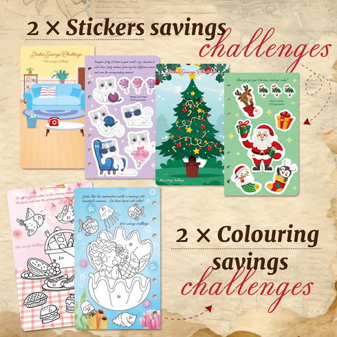LOVE LOUDER Money Saving Challenge Book, Binder with 24 Low Income Savings Challenges and Envelopes