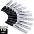 Black,160 Pack Dry Erase Markers Bulk Chisel Tip,Low Odor Quick-Drying Whiteboard Markers for Office Home School