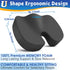 Tailbone TushGuard Seat Cushion for Office Chair Memory Foam Non-Slip Cushion Back, Coccyx, Sciatica, Pain Relief Butt