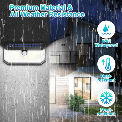 4000LM 388 IP65 270 3 2-Pack Brightever Solar Outdoor Lights, LEDs Motion Sensor Solar Powered Outdoor Light