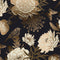 Decotalk Dark Floral Wallpaper Peel and Stick 17.5x354 Inch Black Floral Wallpaper