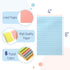 Mr. Pen- Lined Sticky Notes 4x6, 6 Pads, 45 Sheets/Pad, Pastel Color, Sticky Notes with Lines