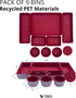 Teeo Drawer Organizers - Office Supply Organizer, Makeup Storage, Pack of 9, Burgundy Compartment Desk Caddy