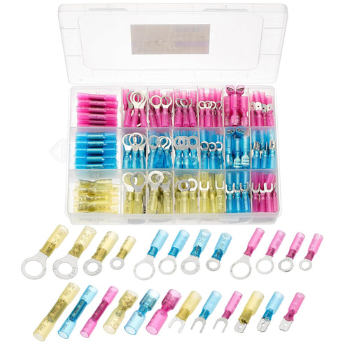 Bates Heat Shrink Wire Connectors Kit, 320 pcs Electrical Connectors, Crimp Connectors, Marine Wire Connectors