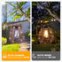 2 Pack- Hanging Solar Lantern Lights, Solar Chandelier Outdoor Waterproof Vintage Copper Outdoor Hanging Lights