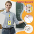 Qoroos 12 3 Sets in Retractable Teacher Lanyards for ID Badges with ID Holder Teacher Badge Reel Breakaway Lanyard