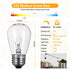 Moonflor S14 Bulbs, 11W Bulb E26 Commercial Dimmable Bulbs Pack 26 Replacement Light Clear Glass fits Medium Base