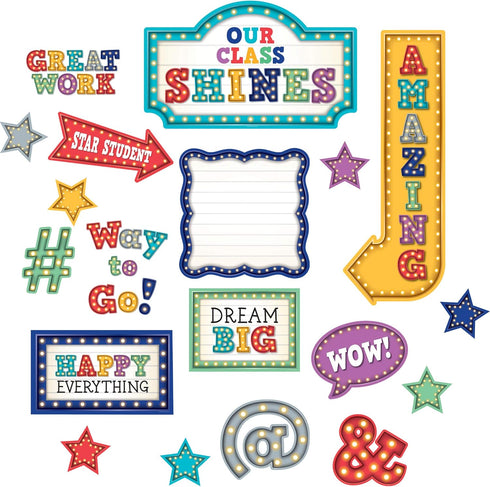 Teacher Created Resources 3603 Marquee Our Class Shines Bulletin Board for Classroom Decoration