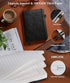 Lined Leather Journal Notebook for Men Women, Hardcover Journals with 256 Numbered Pages, B5 Notebooks for Writing,