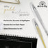 Gold & Silver Gel Pen for Artist, 0.7mm Fine Point, Gold Ink Pen with Japanese Ink, 6 PACK