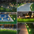 8 Pack Solar Pathway Lights, Waterproof Solar Garden Stake Lights for Outside Yard Landscape Decor