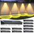 Solar Fence Lights Outdoor, 10 Pack Warm/Neutual/Cool White Fence Lights Solar Powered