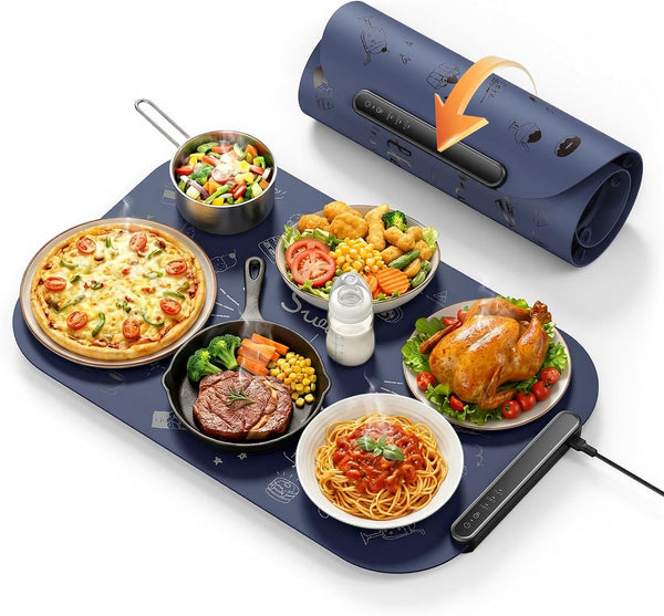 Food Warming Mat 24X16 Inch, 3-Level Temp Warming Pads for Food, Silicone