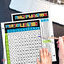 Education Multiplication Chart Math Table Poster - Double Sided on Sturdy Card Stock | 8.5 x 11” | 10 sheets per Pack