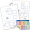 SCRIBBLEDO 9"x12" Double Sided Dry Erase Long Multiplication Board for Home, School, Kids, Students Math