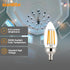 40272 B11 Bulb, 7.5 (60 810 E12 Dimmable, 20 90 5000K 6 Pack Sunlite LED Edison Torpedo Tip Chandelier Light Watts W