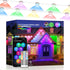 Permanent Outdoor Lights 150ft RGB+IC Outdoor String Lights App Control IP67 Waterproof,100