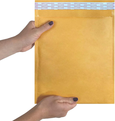 Kraft Bubble Mailers Pack and Ship, 100 Pack, #2 - 8.5" x 12"